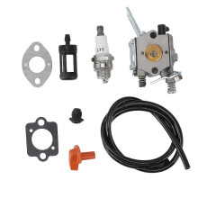 Trimmer Replacement Carburetor Kit - Fits FS48 FS52 FS66 FS81 FS106 BR400 - With Fuel Line Spark Plug Filter Set