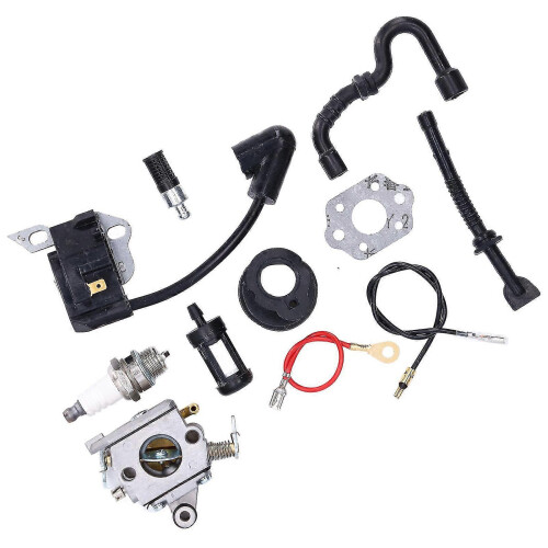 Replacement Carburetor Kit with Spark Plug, Air Fuel Filter Accessory Set - C1QS57A C1QS57B 1