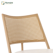 HOMAIRE Bamboo Rattan Kitchen Chair Set Beige