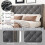 HOMAIRE Grey Velvet Single Upholstered Bed 3ft 5
