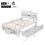 HOMAIRE White Double Bed with USB & Storage 2
