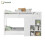 HOMAIRE Children's White Pine Bunk Bed 90x190cm 1
