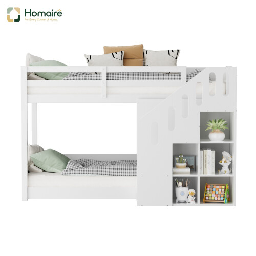 HOMAIRE Children's White Pine Bunk Bed 90x190cm