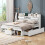 HOMAIRE White Double Bed with USB & Storage 3