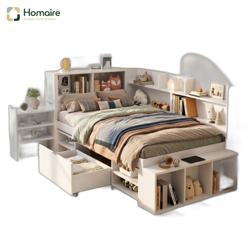HOMAIRE Children's Single Bed 90x190cm White