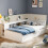 HOMAIRE Children's Single Bed with Storage White 4