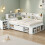 HOMAIRE Children's Double Bed with Storage White 4