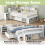 HOMAIRE Children's Double Bed with Storage White 5