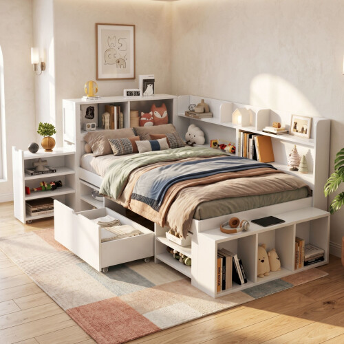 HOMAIRE Children's Single Bed 90x190cm White 2