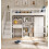 HOMAIRE Kids Study Bed with Desk & Storage White 5