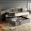 HOMAIRE Velvet King Size Ottoman Bed Grey 3