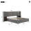 HOMAIRE Velvet Super King Ottoman Bed Grey 2