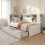 HOMAIRE White Pine Single Platform Bed 90x190cm 4
