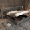 HOMAIRE Velvet King Size Ottoman Bed Grey 5