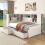 HOMAIRE White Pine Single Platform Bed 90x190cm 3