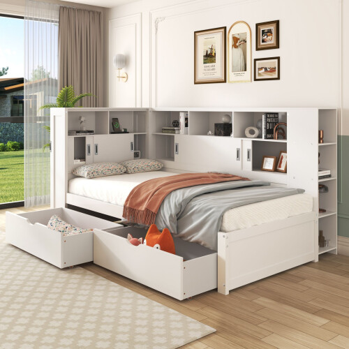 HOMAIRE White Pine Single Platform Bed 90x190cm 2