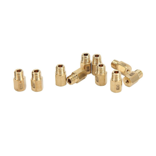 10Pcs/Set Carburetor Main Jet Solid Brass Replacement for Mikuni VM TM TMX Carb 200?290 1