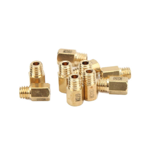 10Pcs/Set Carburetor Main Jet Solid Brass Replacement for Mikuni VM TM TMX Carb 200?290 2
