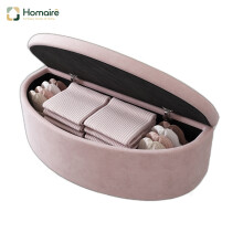 HOMAIRE Pink Velvet Single Bed with Storage Bench