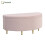 HOMAIRE Pink Velvet Upholstered Storage Bench 1