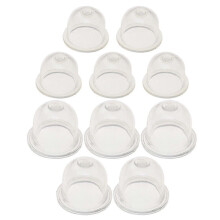 10 Pcs Primer Bulb Fuel Pump Carburetor Primer Bulb For Hedge Mower Chainsaw Hedgerow Picking Machine - Size: L & S