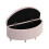 HOMAIRE Pink Velvet Upholstered Storage Bench 6
