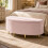 HOMAIRE Pink Velvet Upholstered Storage Bench 3