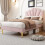 HOMAIRE Pink Velvet Single Bed with Adjustable 5