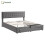 HOMAIRE Grey Velvet King Size Upholstered Bed 1