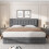 HOMAIRE Grey Velvet King Size Upholstered Bed 3
