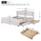 HOMAIRE Upholstered Bed 135x190cm White PU 2