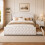 HOMAIRE Upholstered Bed 135x190cm White PU 4