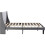 HOMAIRE Grey Velvet 4FT6 Upholstered Bed 3