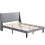 HOMAIRE Grey Velvet 4FT6 Upholstered Bed 5