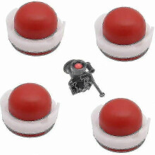 4 Pack Silicone Carburetor Primer Pump Compatible with Briggs & Stratton 694394 494408 Lawn Mower Engines