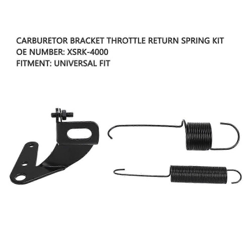Universal Black Throttle Cable Bracket Spring Kit XSRK4000 for Vehicle Carburetor 1