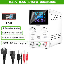 DC Lab Alimentation à découpage 30V 5A réglable, pour réparation de téléphone et charge rapide