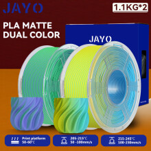 JAYO 3D-Drucker-Filament, 2er-Set, 1,75 mm, Matt und Dual Color Matte PLA