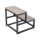 Living And Home 2-Step Stool with Metal Frame 5