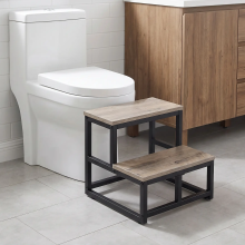2-Step Stool with Metal Frame