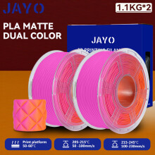 JAYO 3D-Druckerfilament, 2 Rollen, 1,75 mm, PLA Matte und Dual Color Matte, für FDM-Drucker