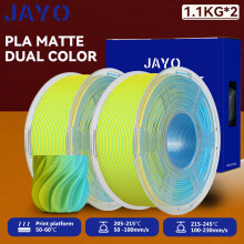 JAYO 3D-Druckerfilament, 2 Rollen, 1,75 mm, Matt und Dual Color, für FDM 3D-Drucker
