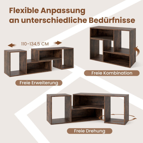 Modular TV Stand with L-Shaped Shelves for 60" TVs 2