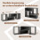Modular TV Stand for 60" Screens, Gray, 2-Piece Set 3