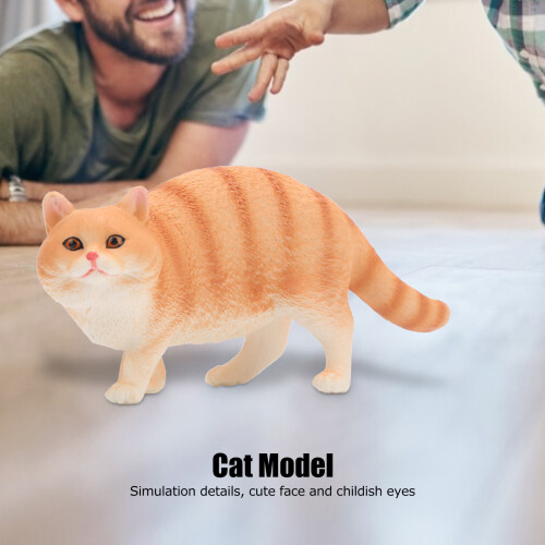 Spielzeug Katzenfigur schlafend Orange 1