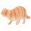 Kuschelnde Katze Figur Orange 3