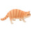 Kuschelnde Katze Figur Orange 9