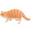 Kuschelnde Katze Figur Orange 2