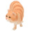 Kuschelnde Katze Figur Orange 7