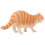 Kuschelnde Katze Figur Orange 13